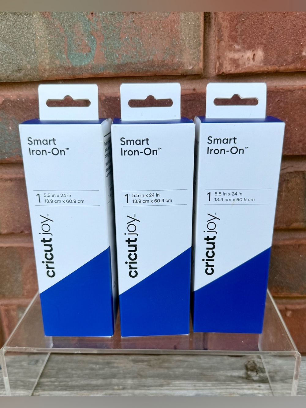 3 NEW Rolls Of Circut Joy Smart Iron On Vinyl Roll 5.5"x24" Matte Royal Blue
